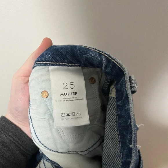 Mother Superior The Tune Up Hover Cuff Jeans in Hit The Ground Running‎ Size 25 - Picture 9 of 12